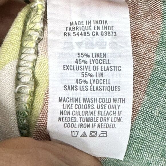 Aerie Mini Dress Size Medium Striped Multicolor Line Blend Side Cut Out Smocked - Picture 10 of 11